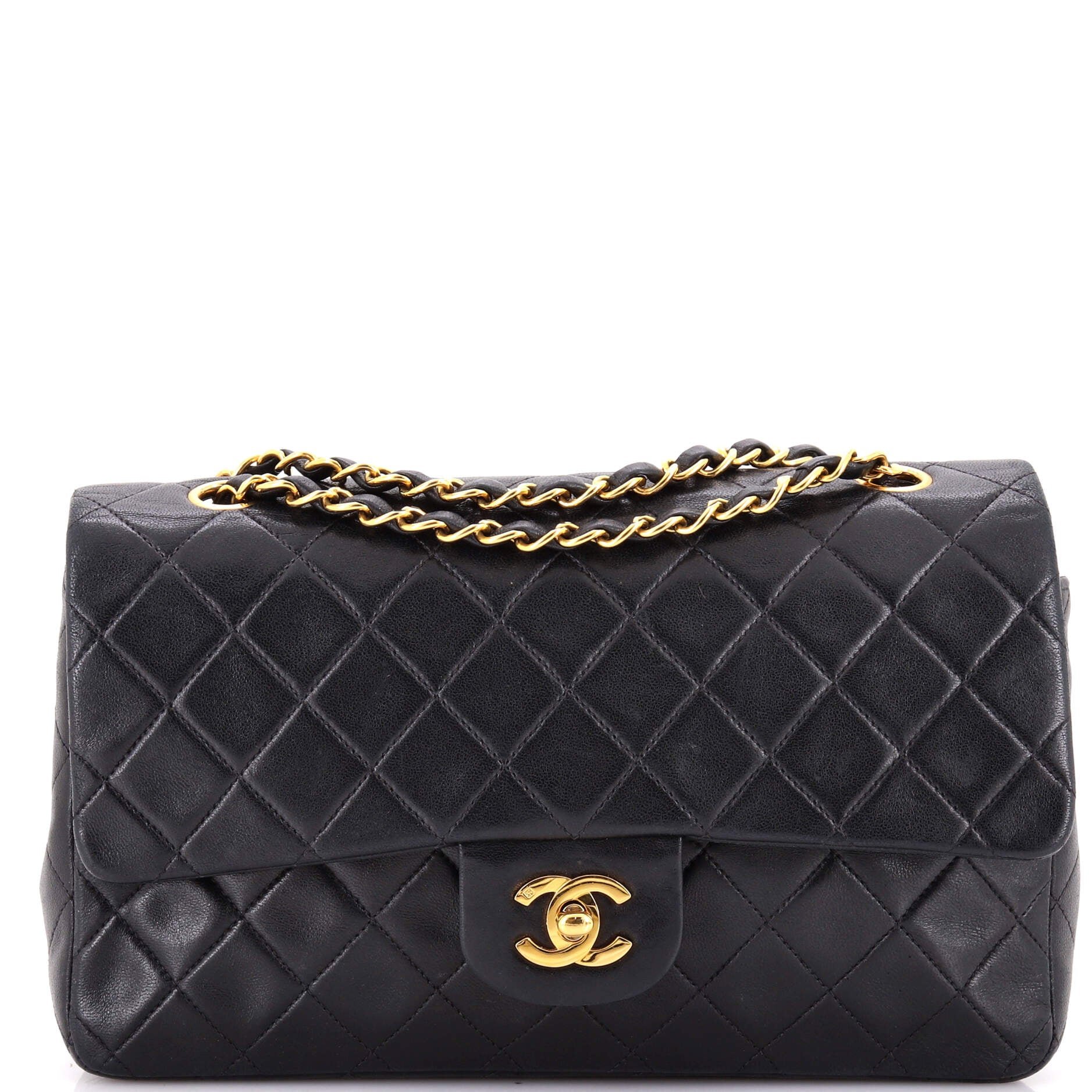 Vintage Classic Double Flap Bag Quilted Lambskin Medium