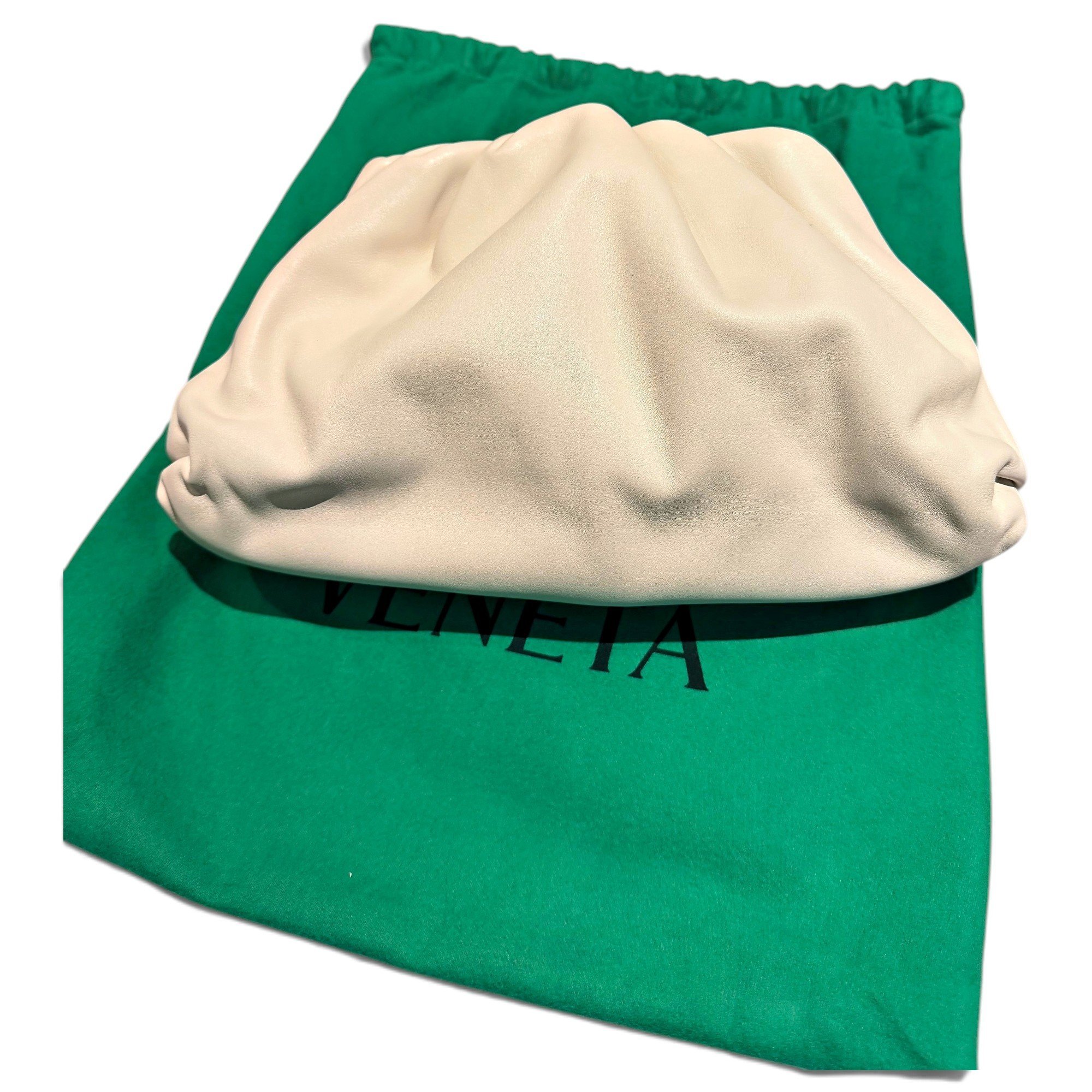 Pouch leather clutch bag