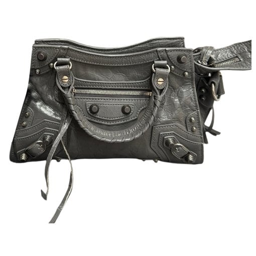 City leather handbag