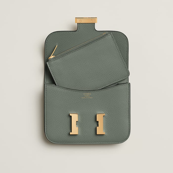 Vert Amande Constance Slim Wallet