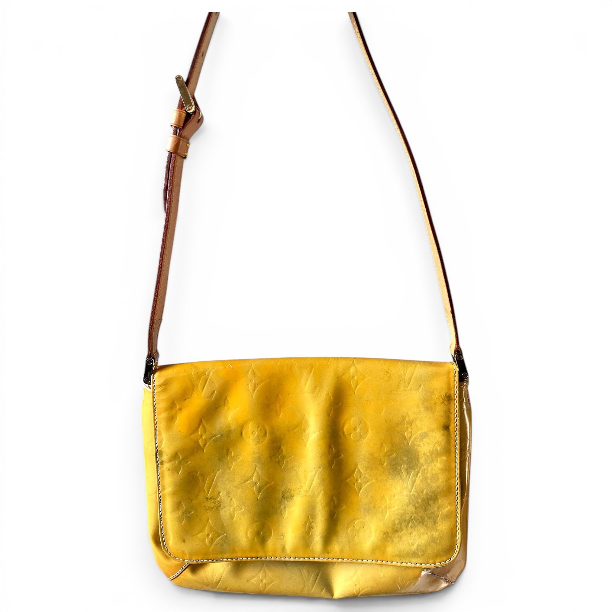 Spring street patent leather handbag