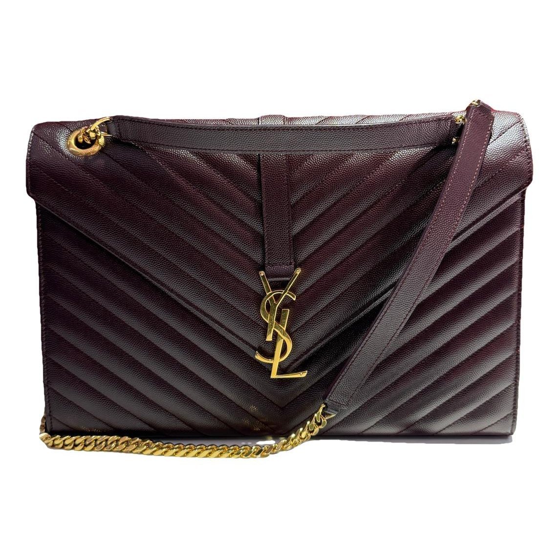 Envelope leather handbag