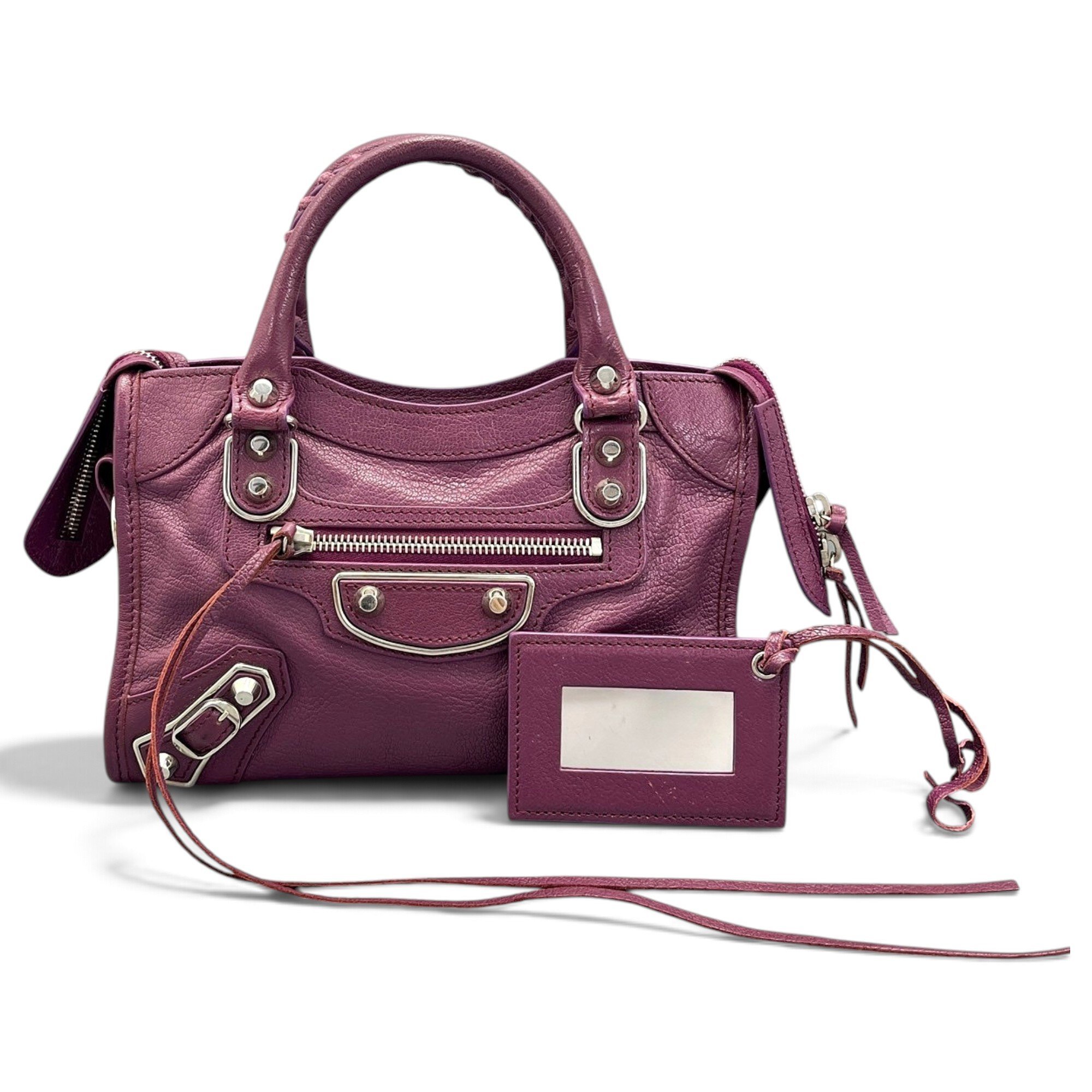 Classic Metalic leather handbag