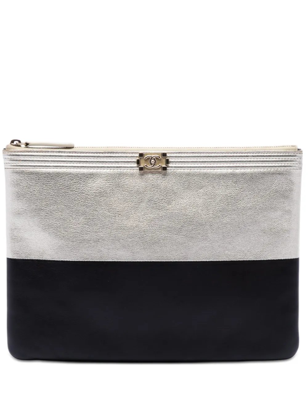 2015-2016 Medium Bicolor Goatskin Boy O Case clutch bag