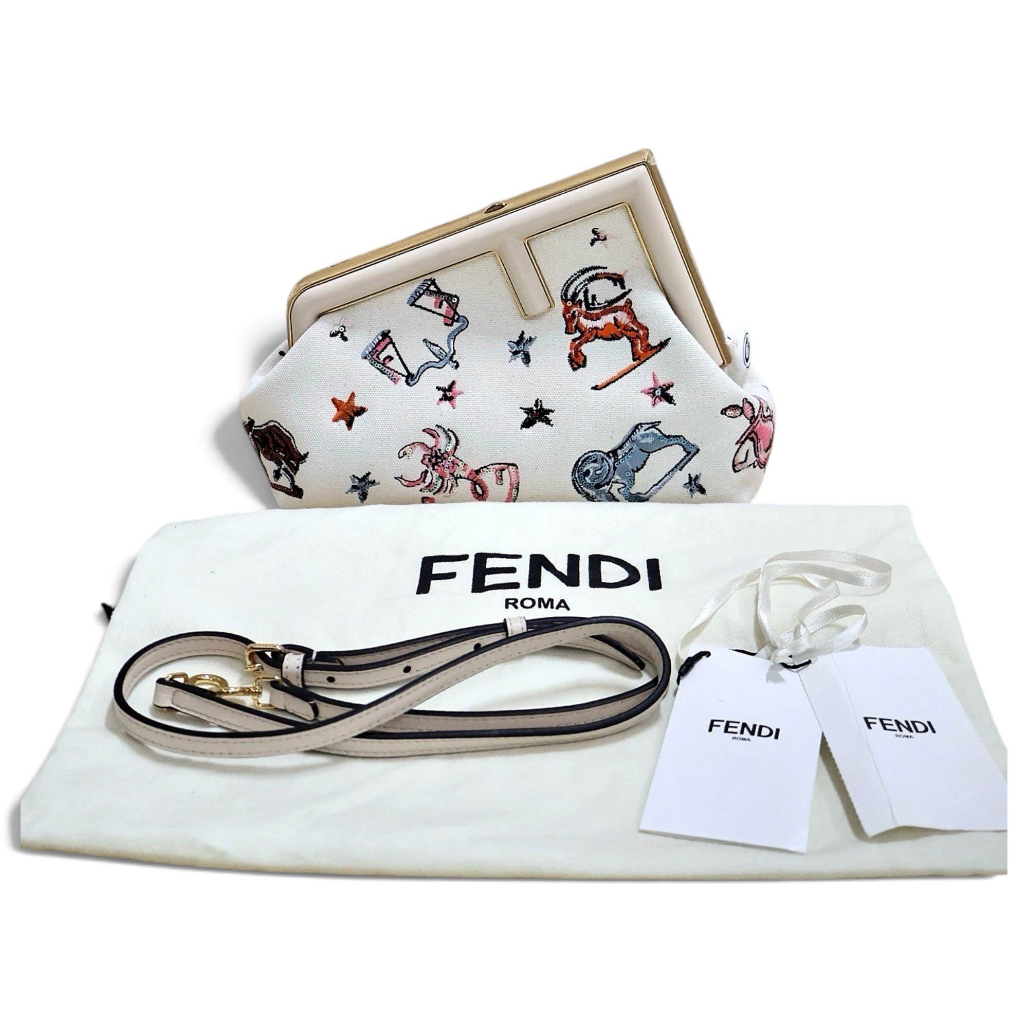 Fendi First cloth handbag