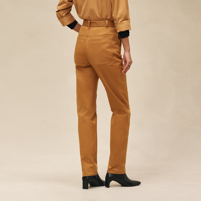 Marron Ocre High-waisted Pants