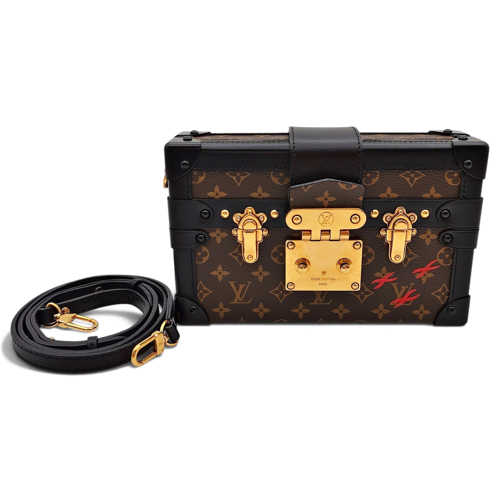 Petite Malle leather handbag