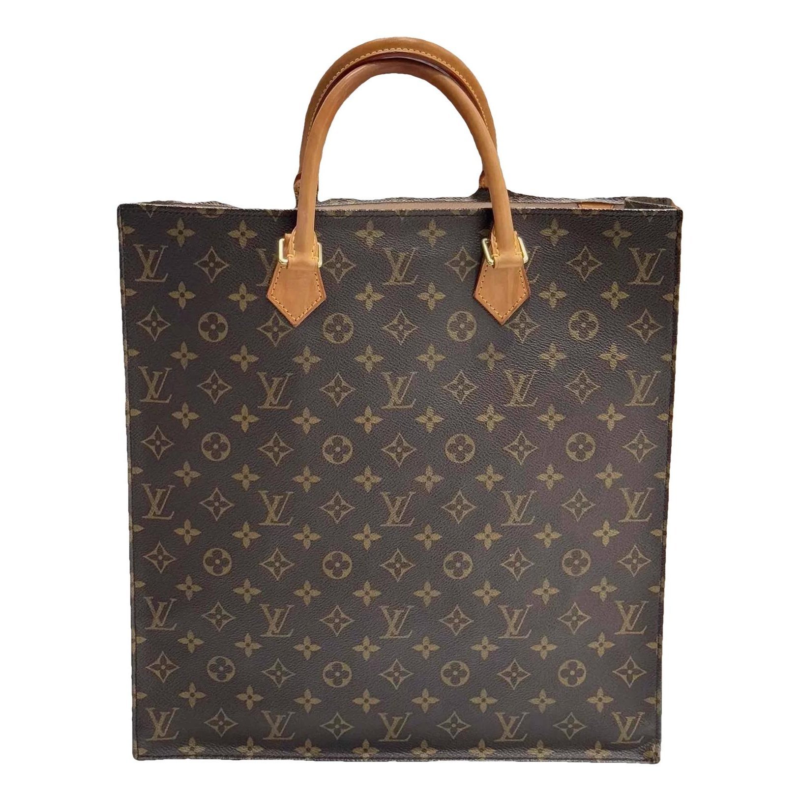 Plat leather handbag