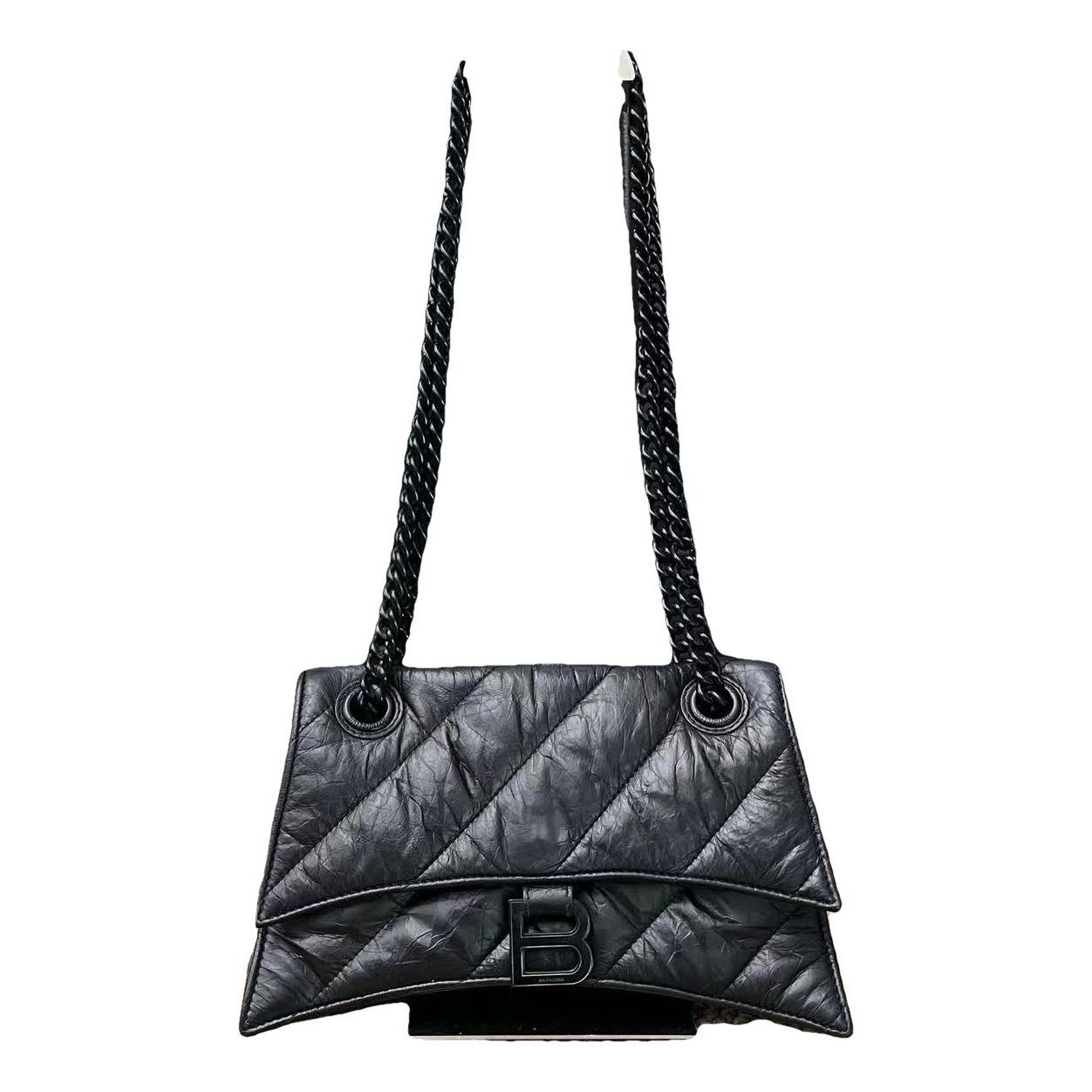 Crush leather handbag