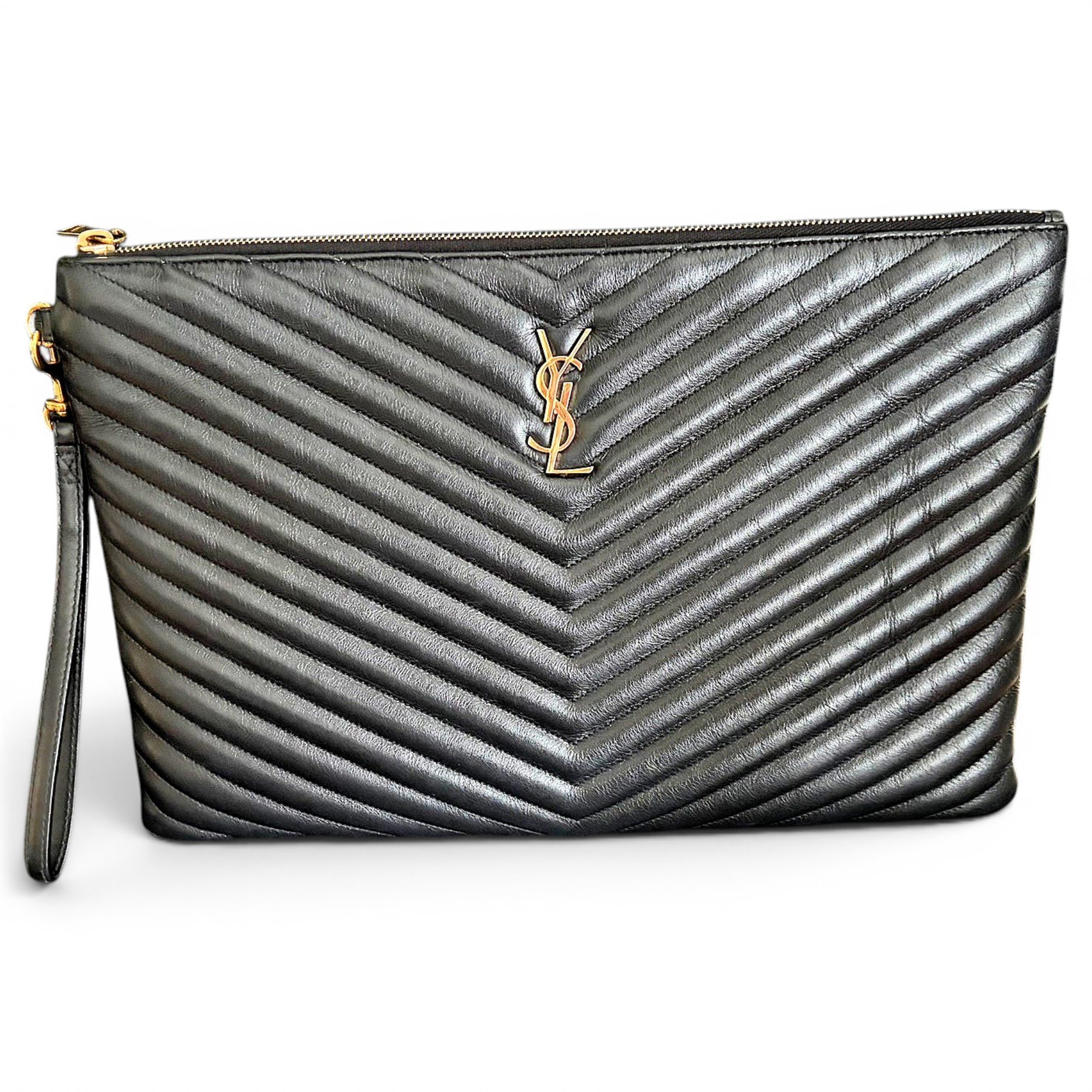 Cassandre leather clutch bag