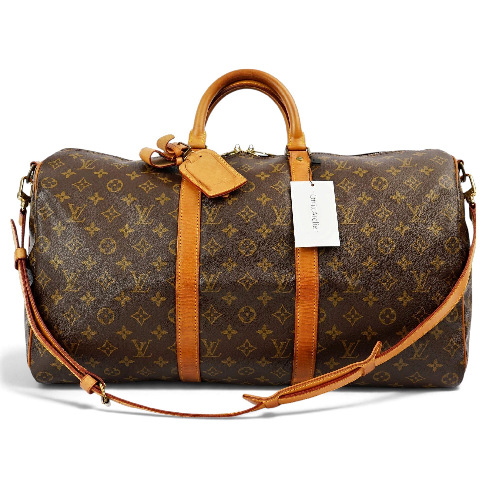 Keepall leather travel bag