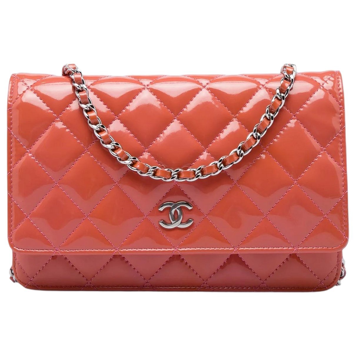 Wallet On Chain leather crossbody bag