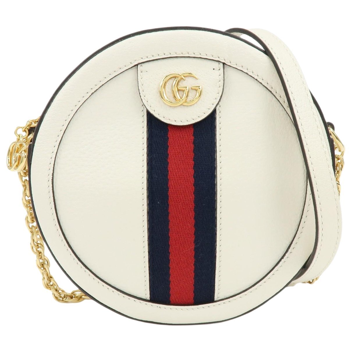 Ophidia Round leather handbag