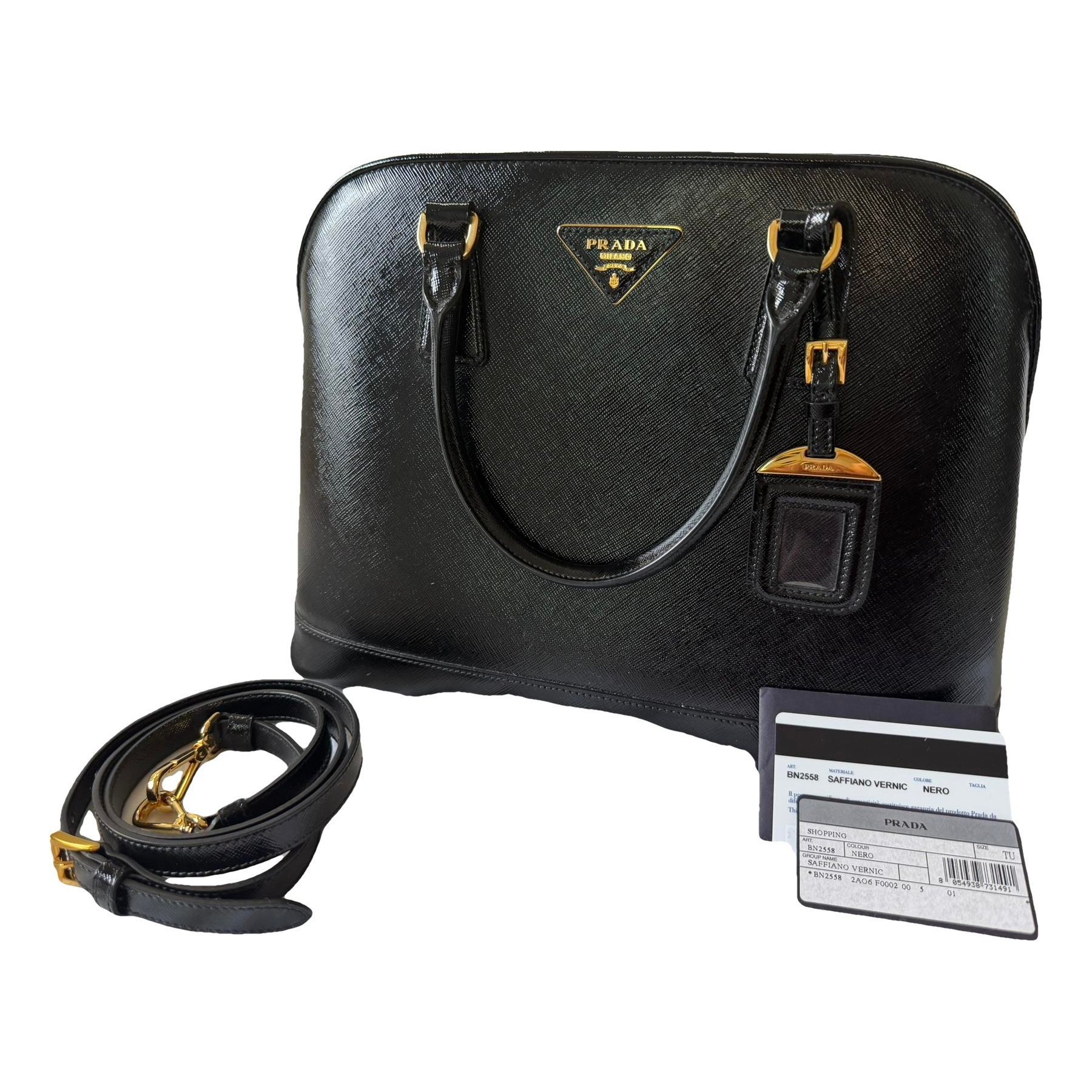 Promenade patent leather handbag