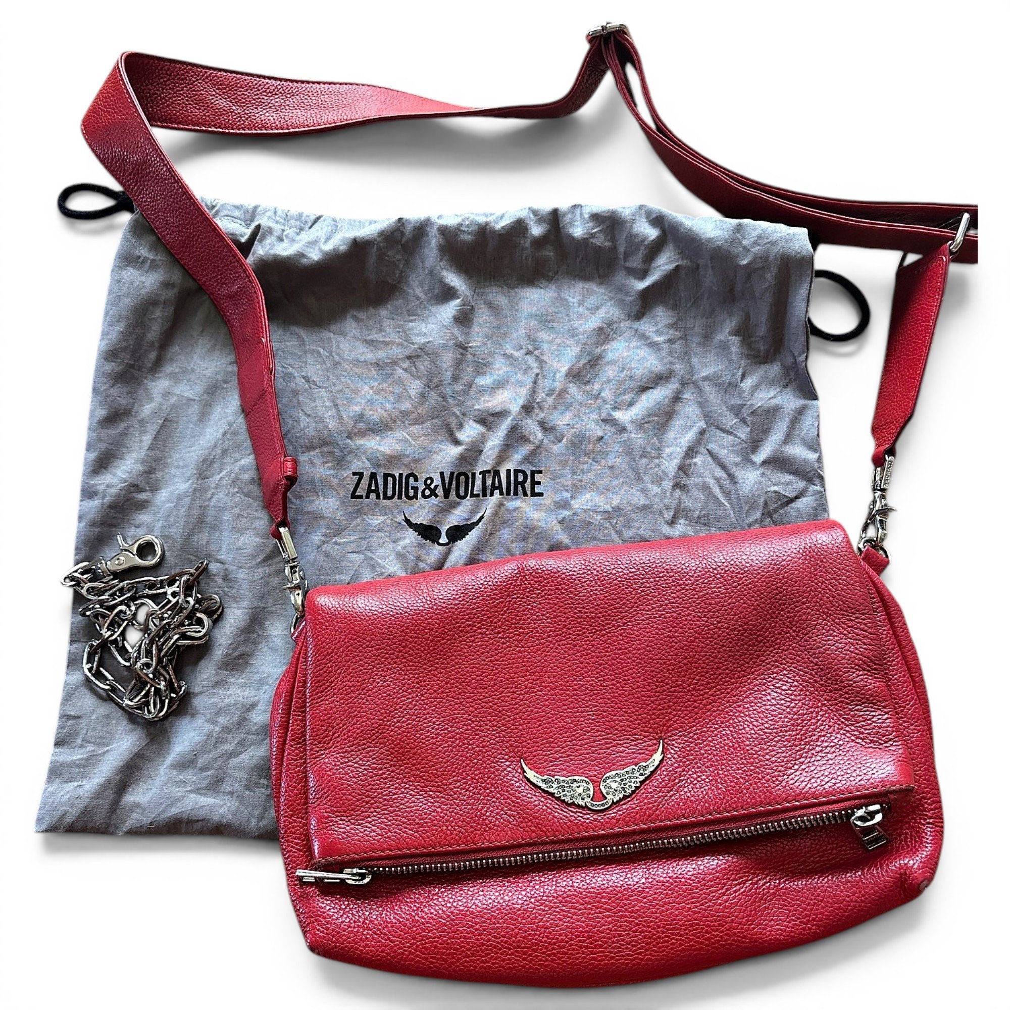 Rock leather crossbody bag