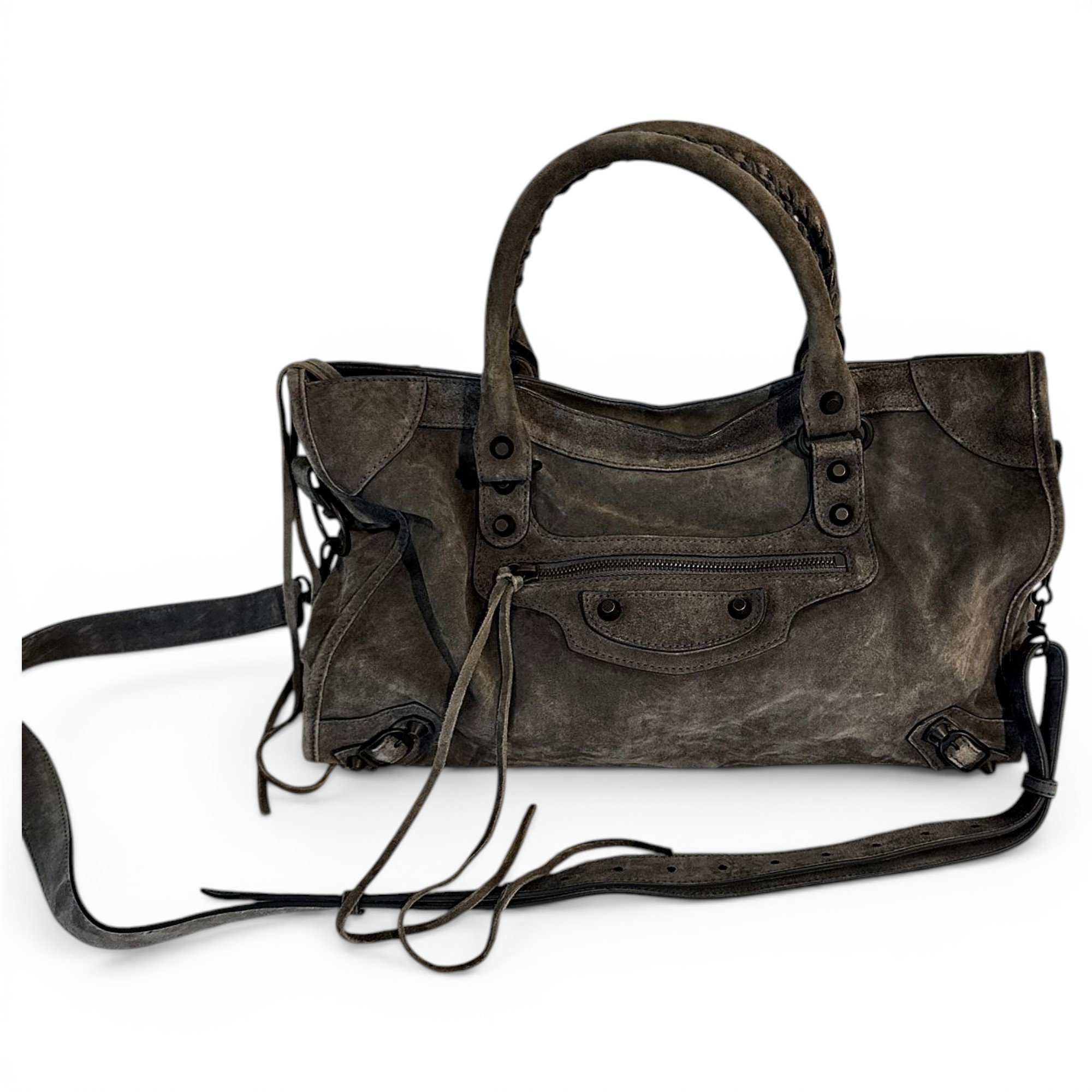 City leather handbag