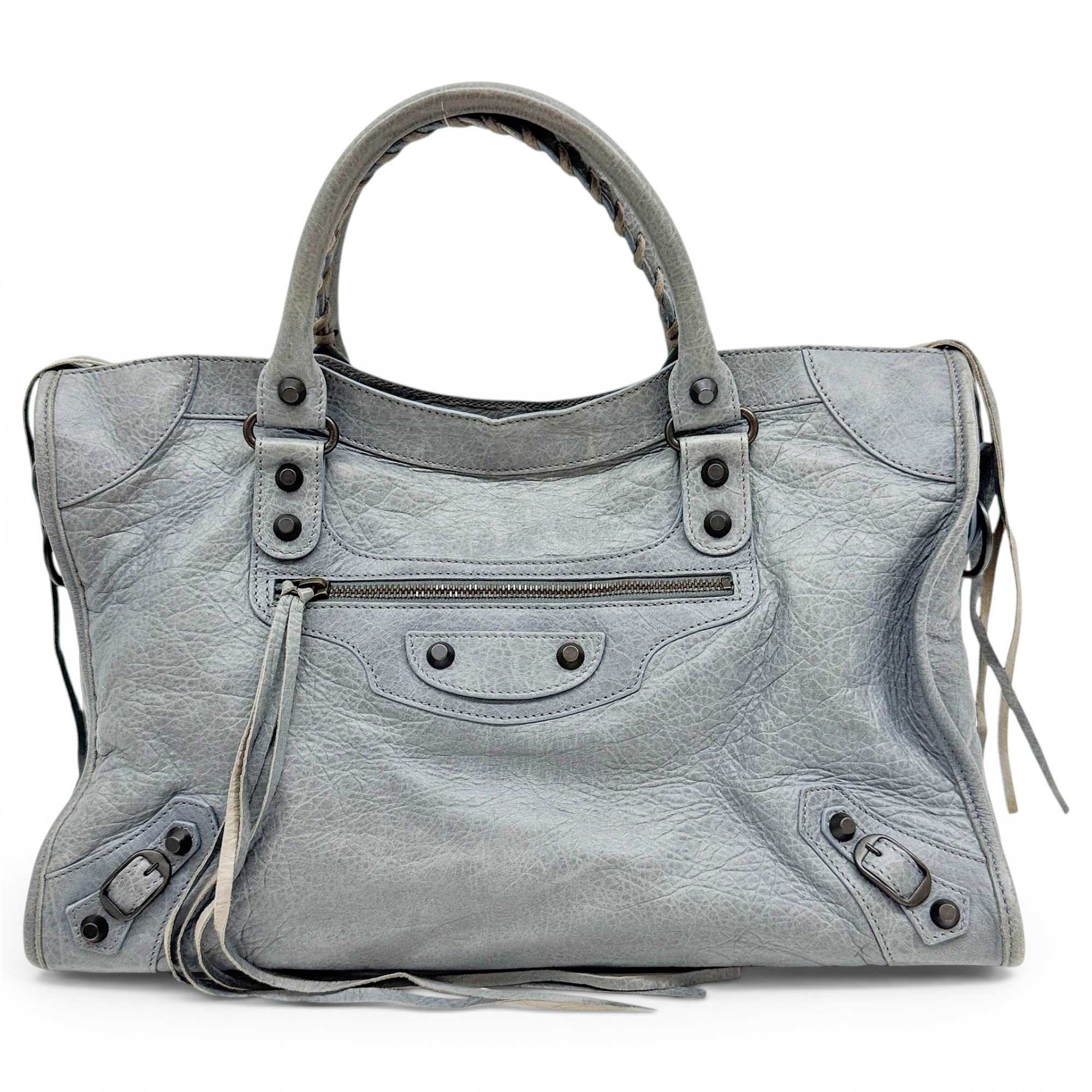 City leather handbag