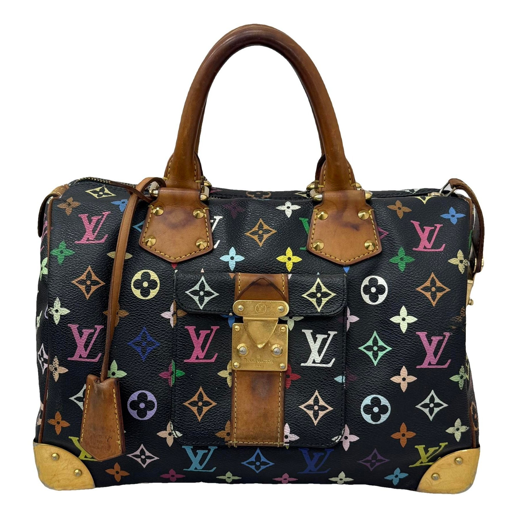 Speedy leather handbag