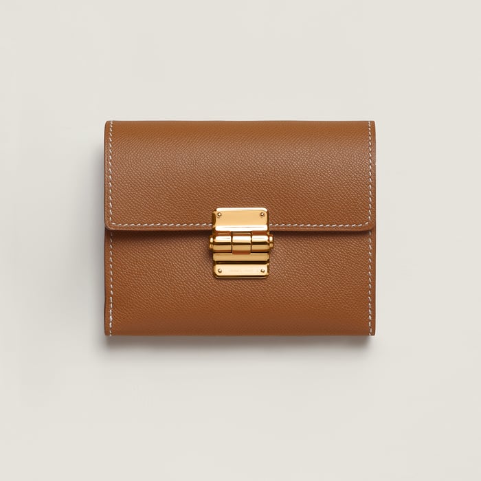 Gold Charniere Compact Wallet