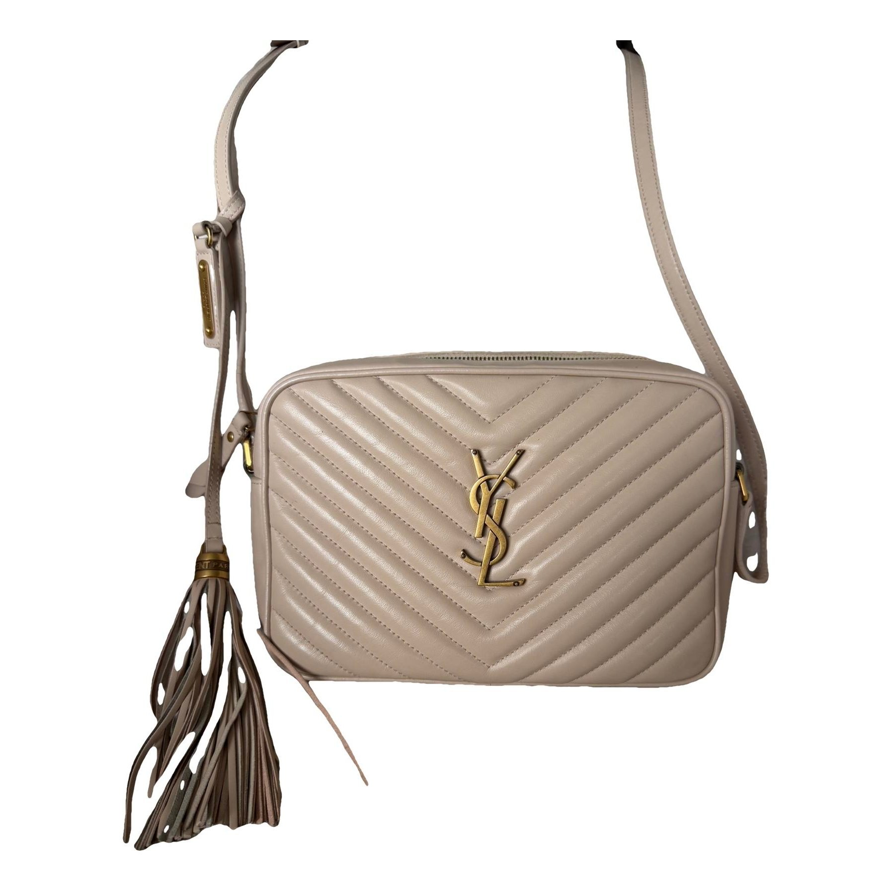 Camera Lou leather crossbody bag