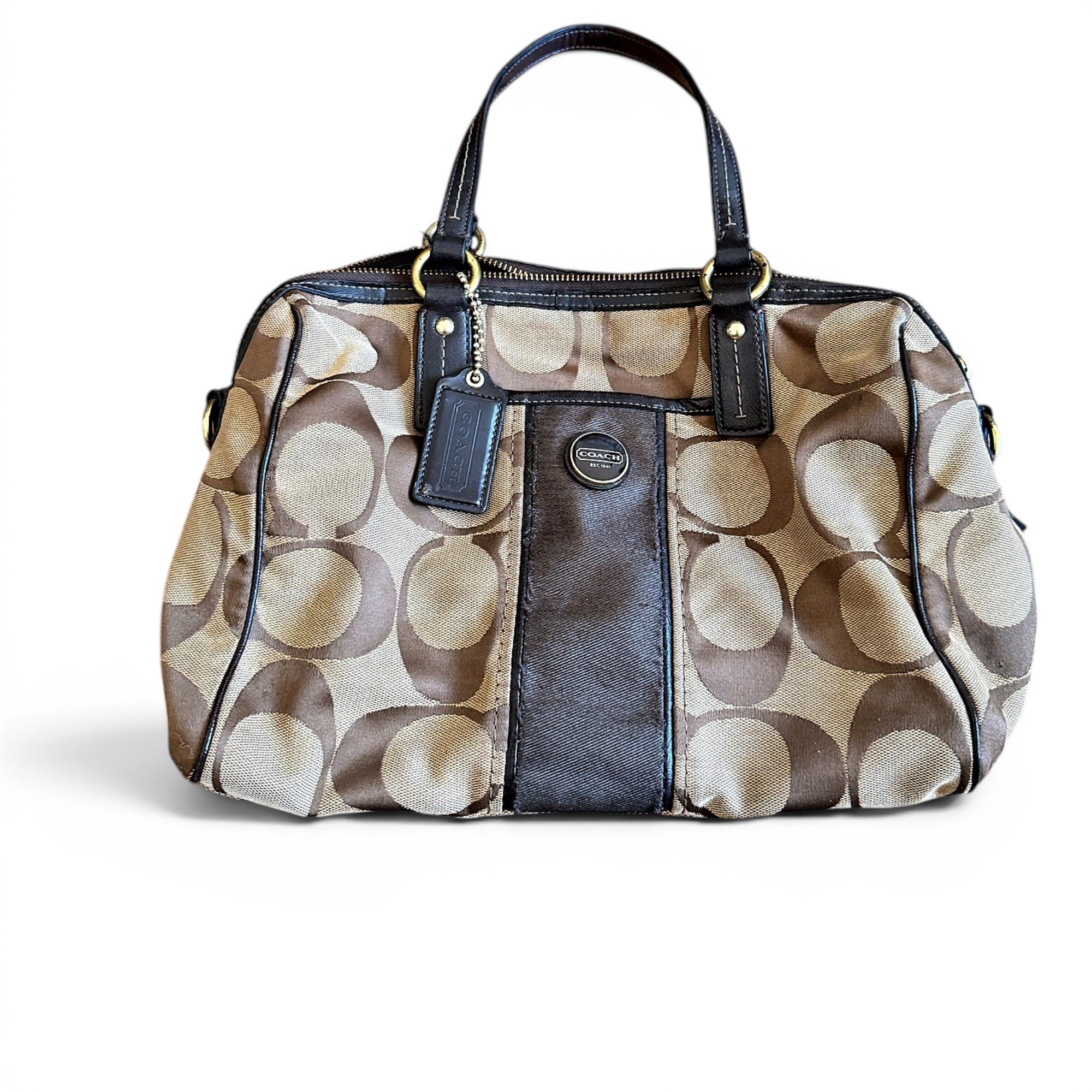 Cartable mini sierra cloth handbag