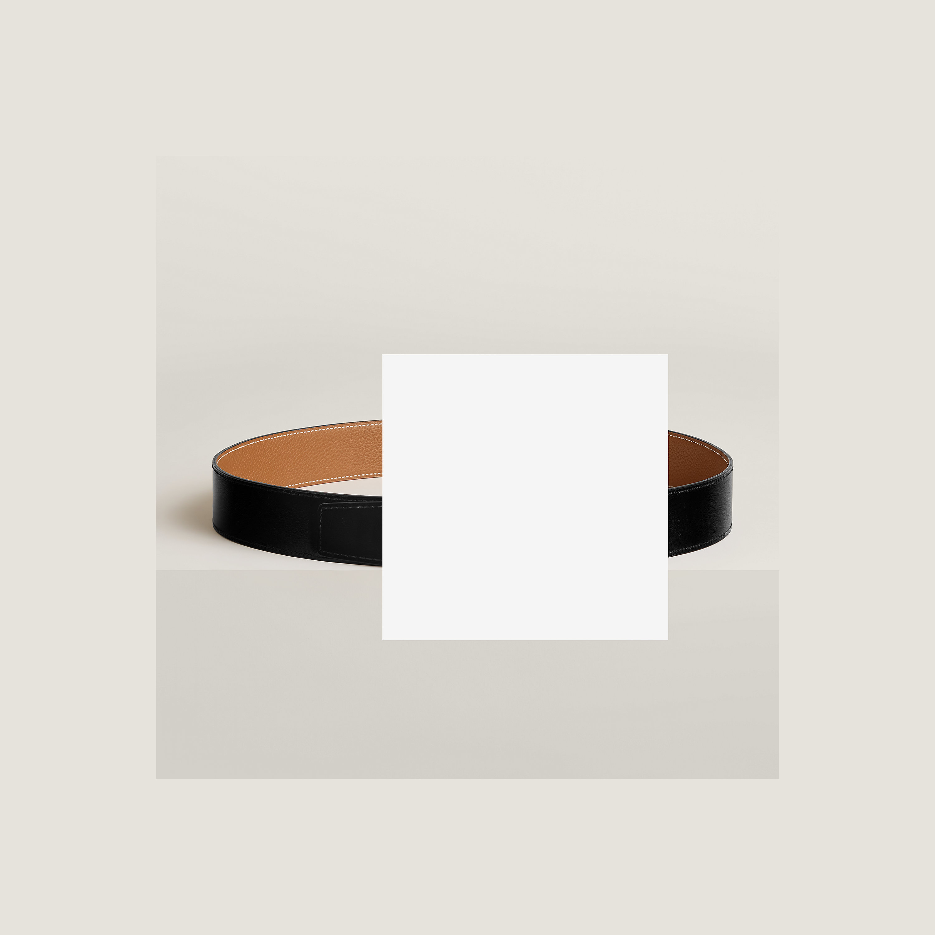 H d'Ancre belt buckle & Reversible leather strap 38 mm