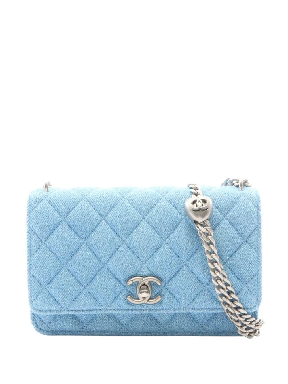 2021-2026 CC Quilted Denim Wallet on Chain crossbody bag