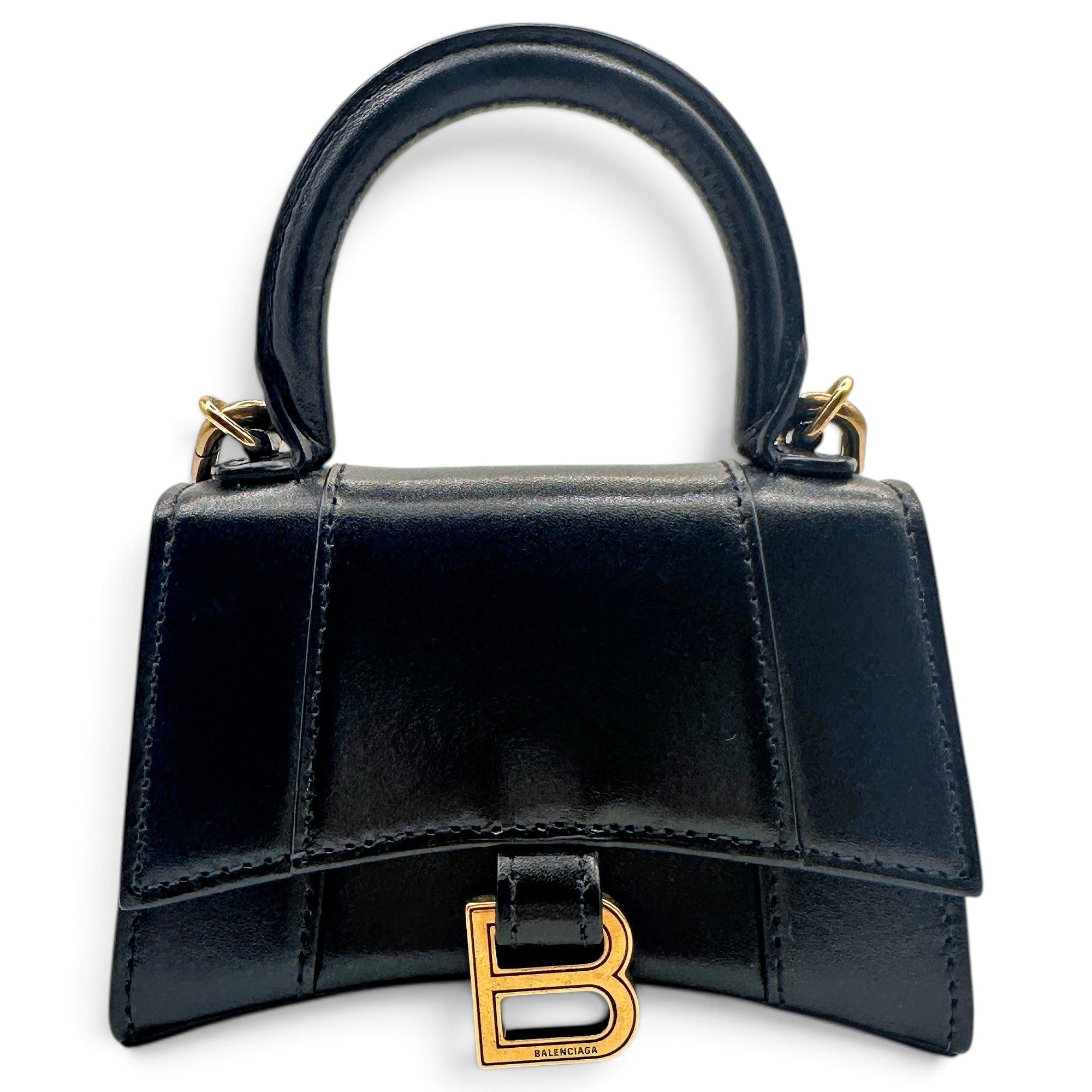 Hourglass leather crossbody bag