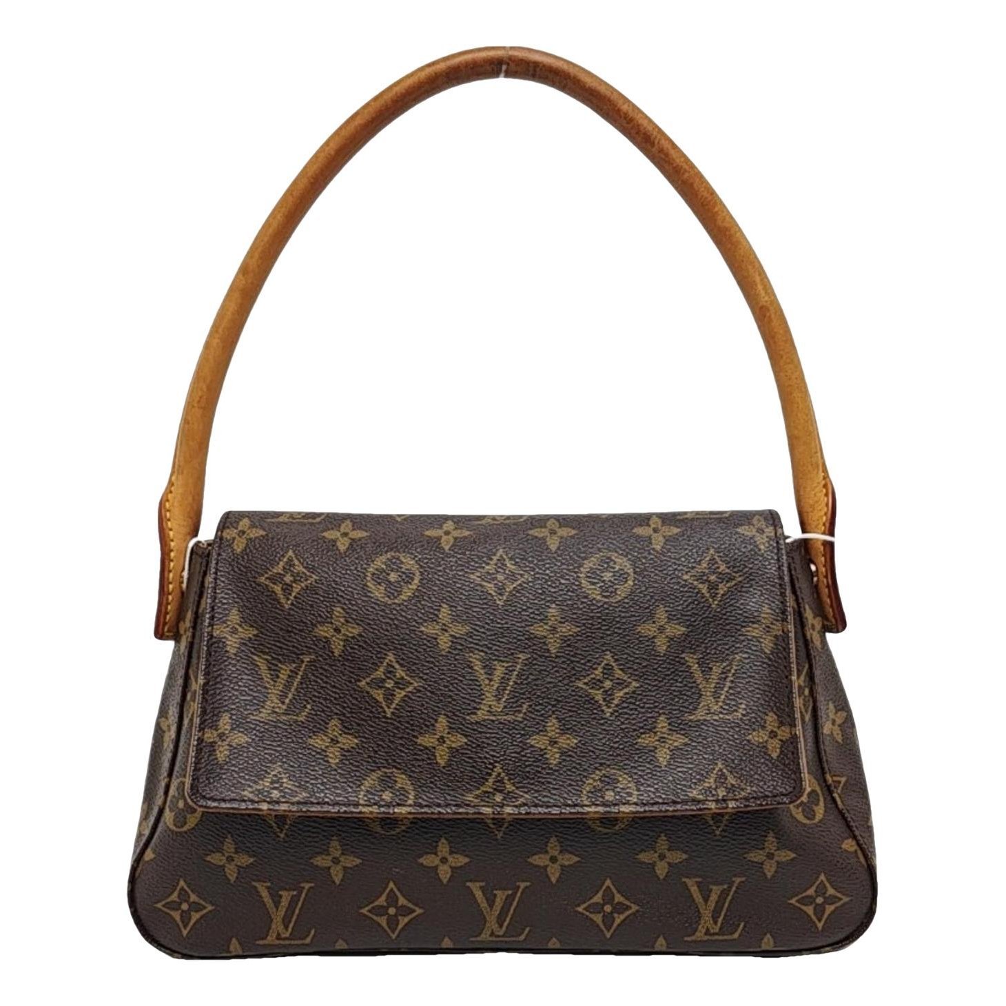 Looping leather handbag