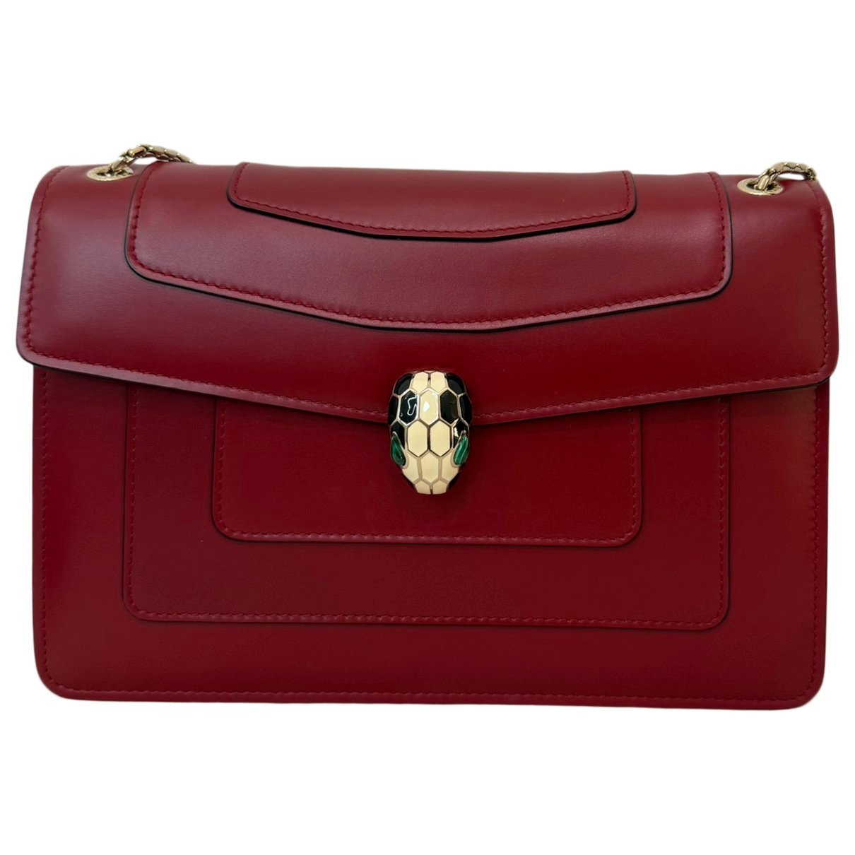 Serpenti leather handbag