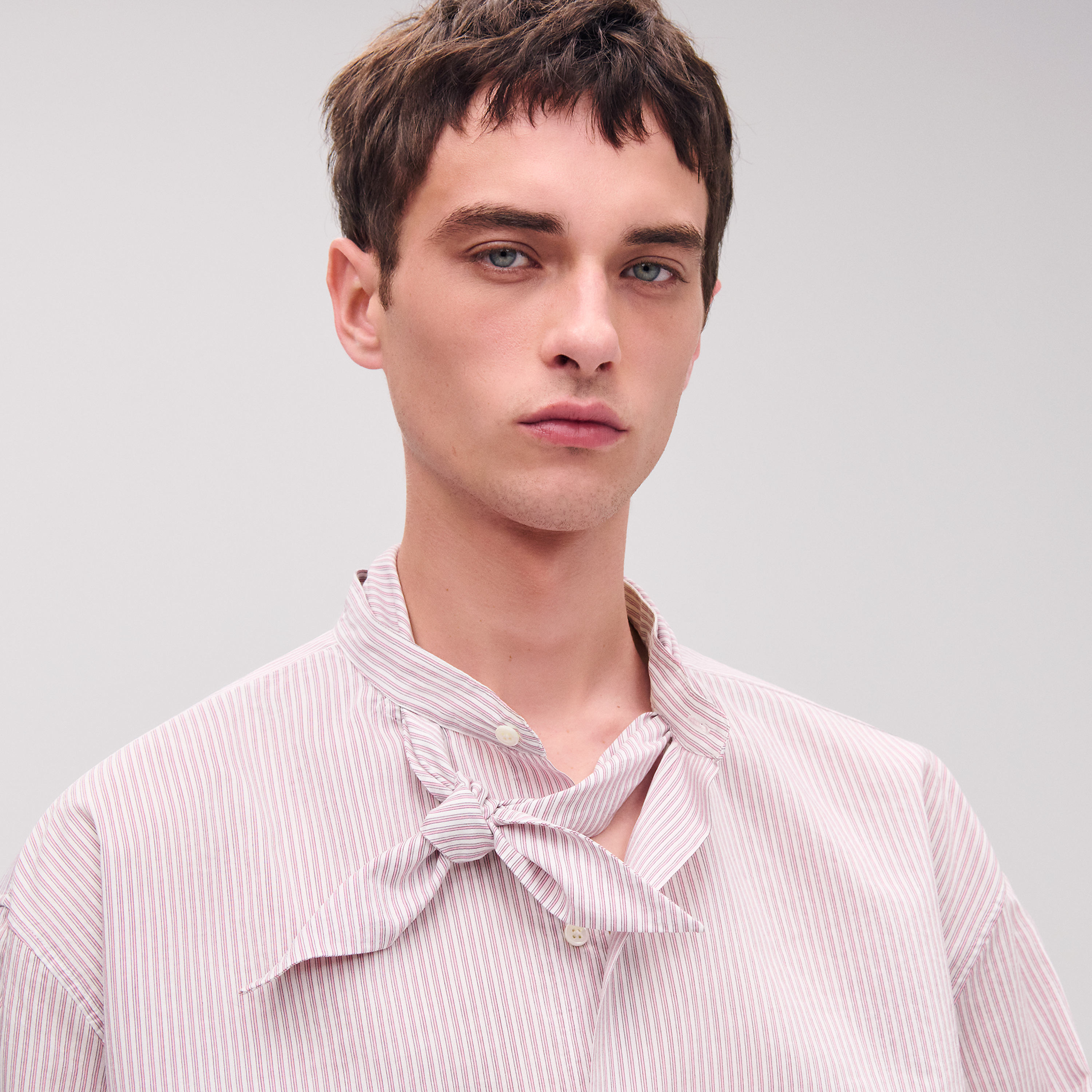 "Doubles rayures serties" boxy fit shirt