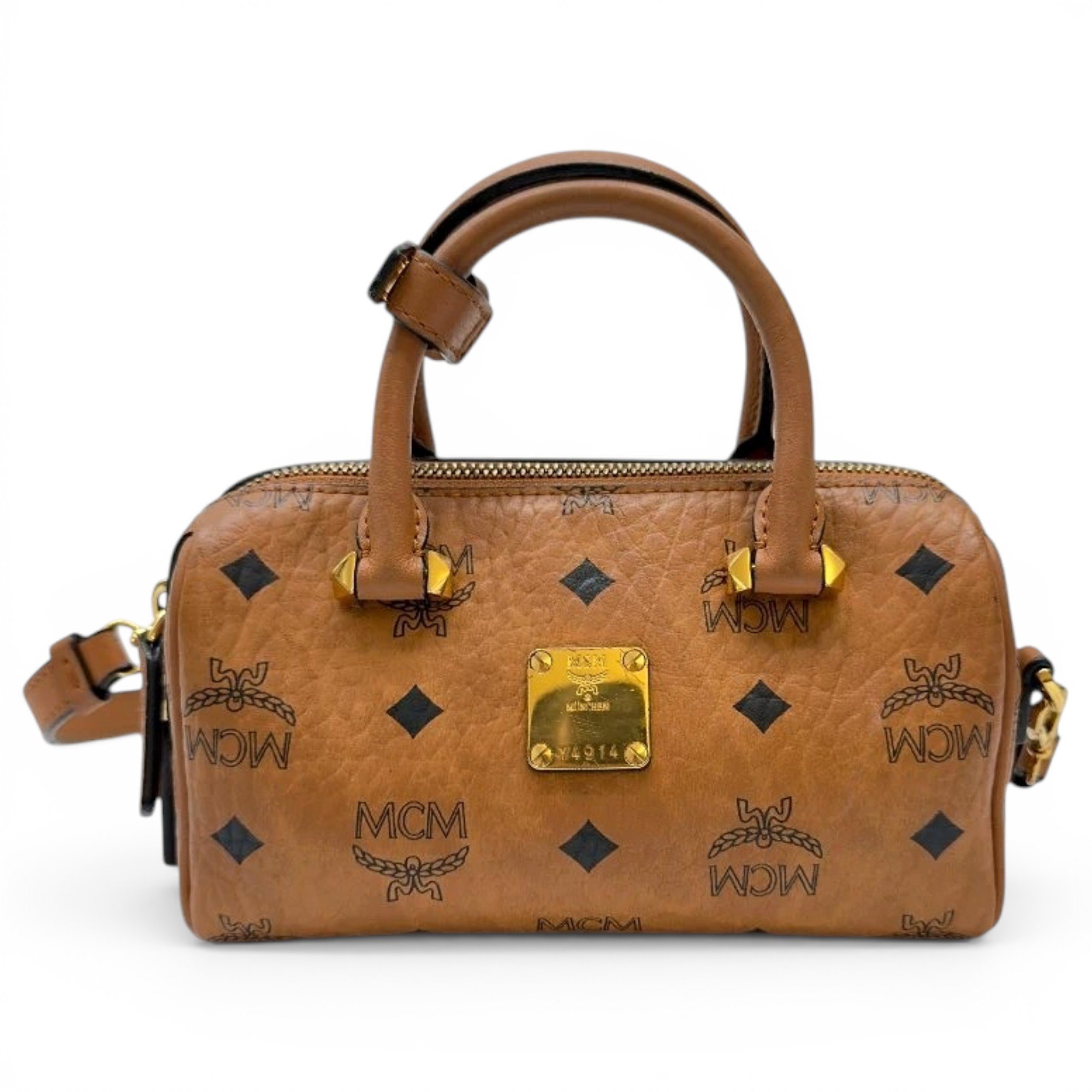 Boston leather bowling bag