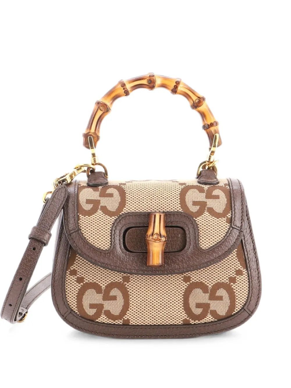 Bamboo 1947 Top Handle Bag Jumbo GG Canvas Mini crossbody bag