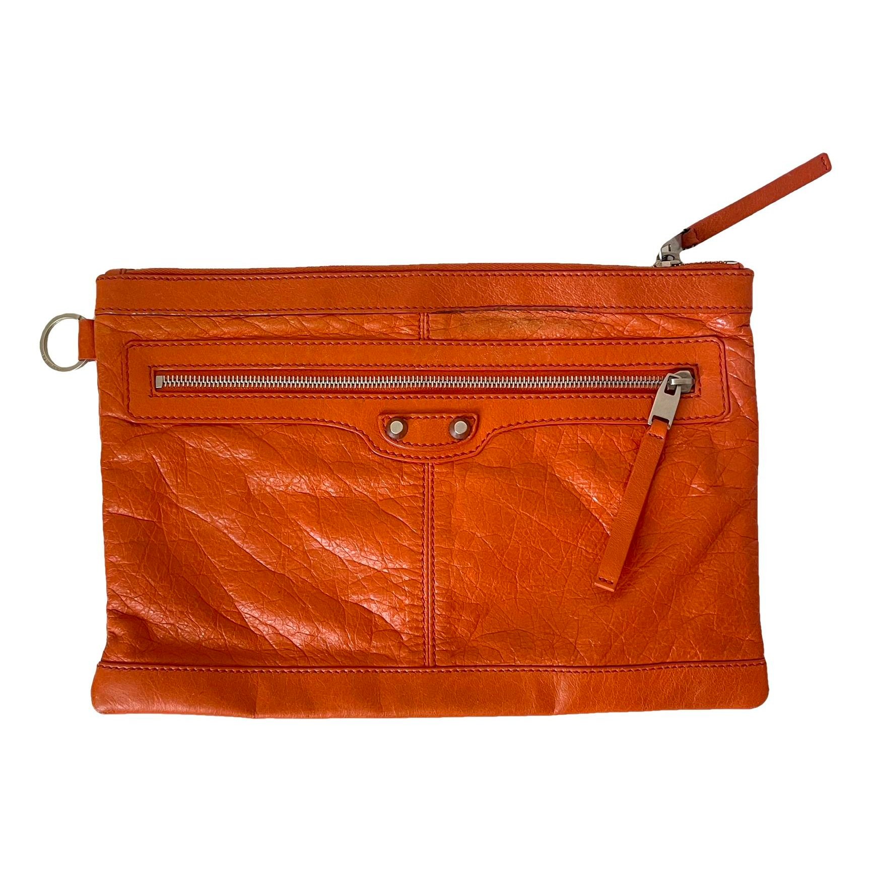City Clip leather clutch bag