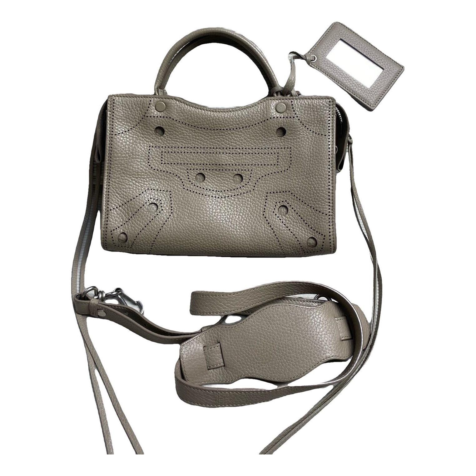 City leather handbag