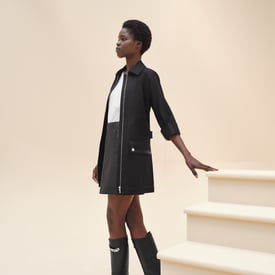 Short zipped coat