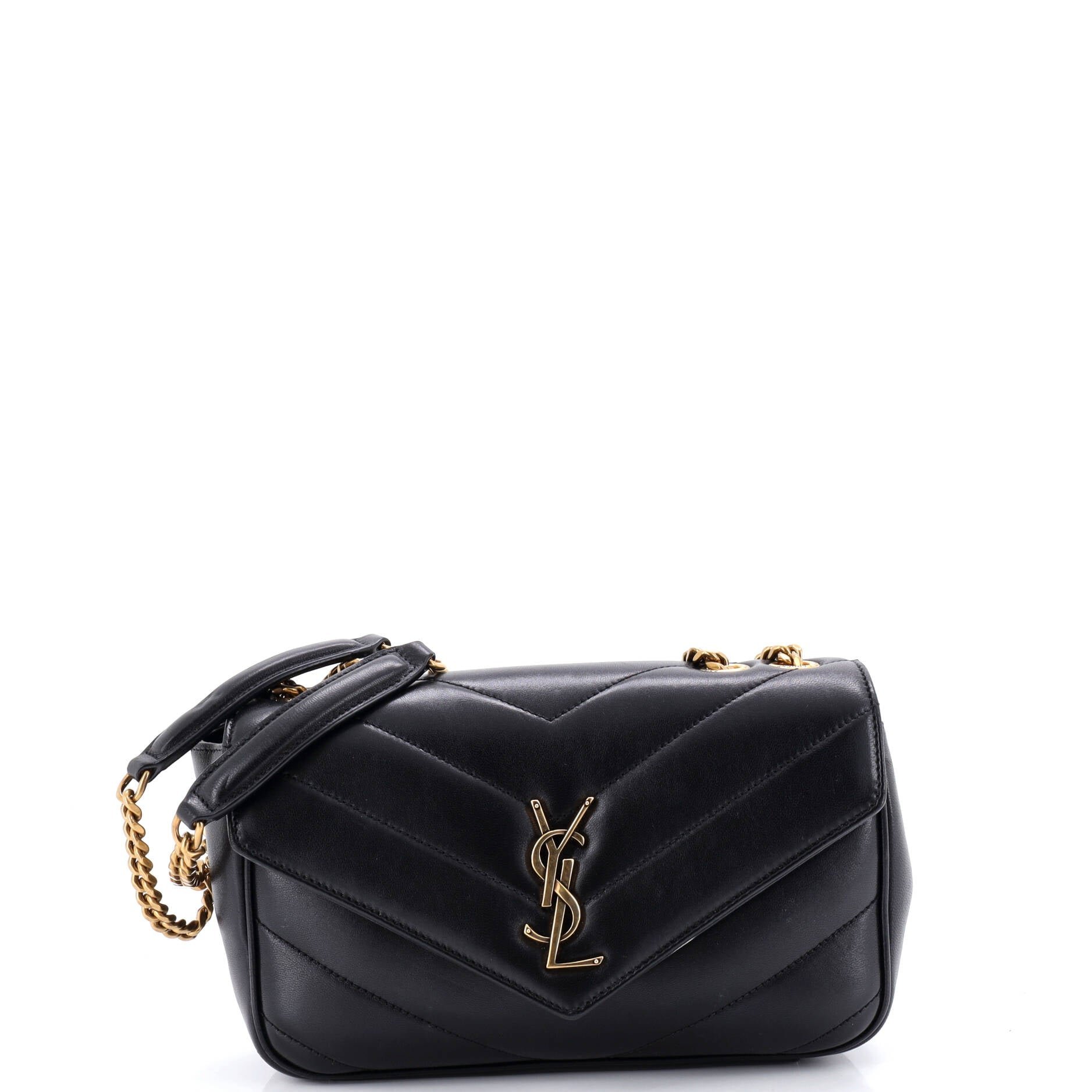 Saint Laurent Loulou NM Shoulder Bag Matelasse Chevron Leather Small
