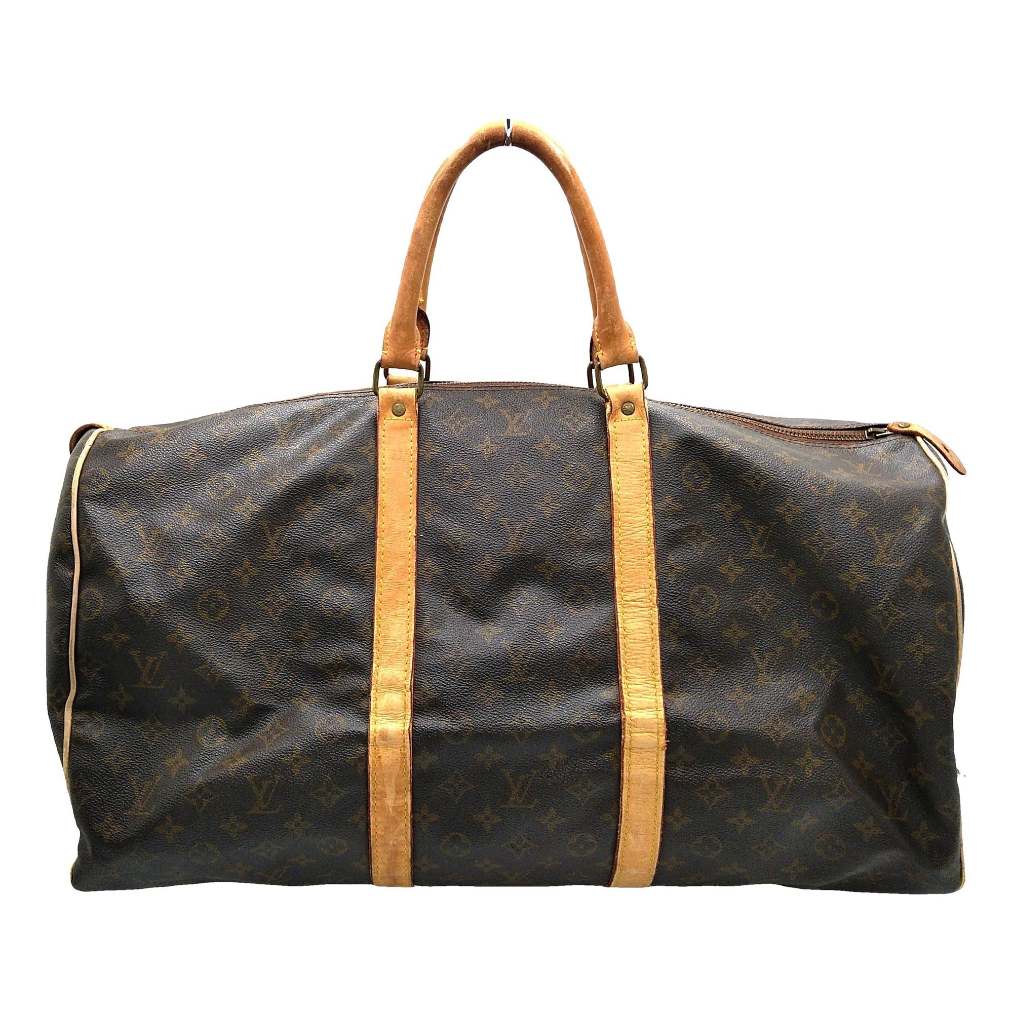 Keepall leather travel bag