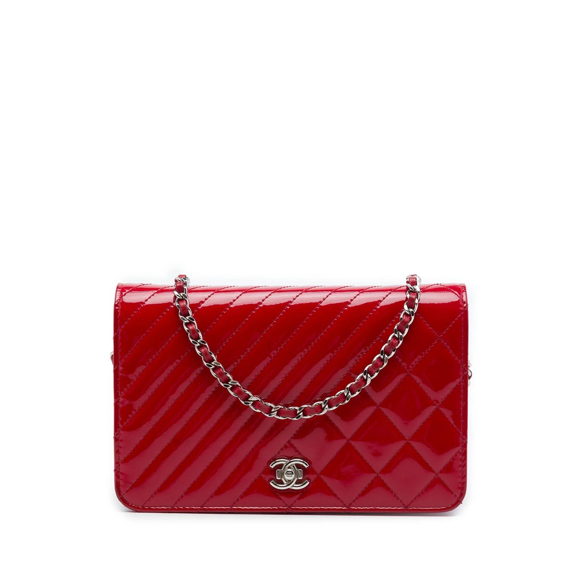 Wallet On Chain Boy patent leather handbag