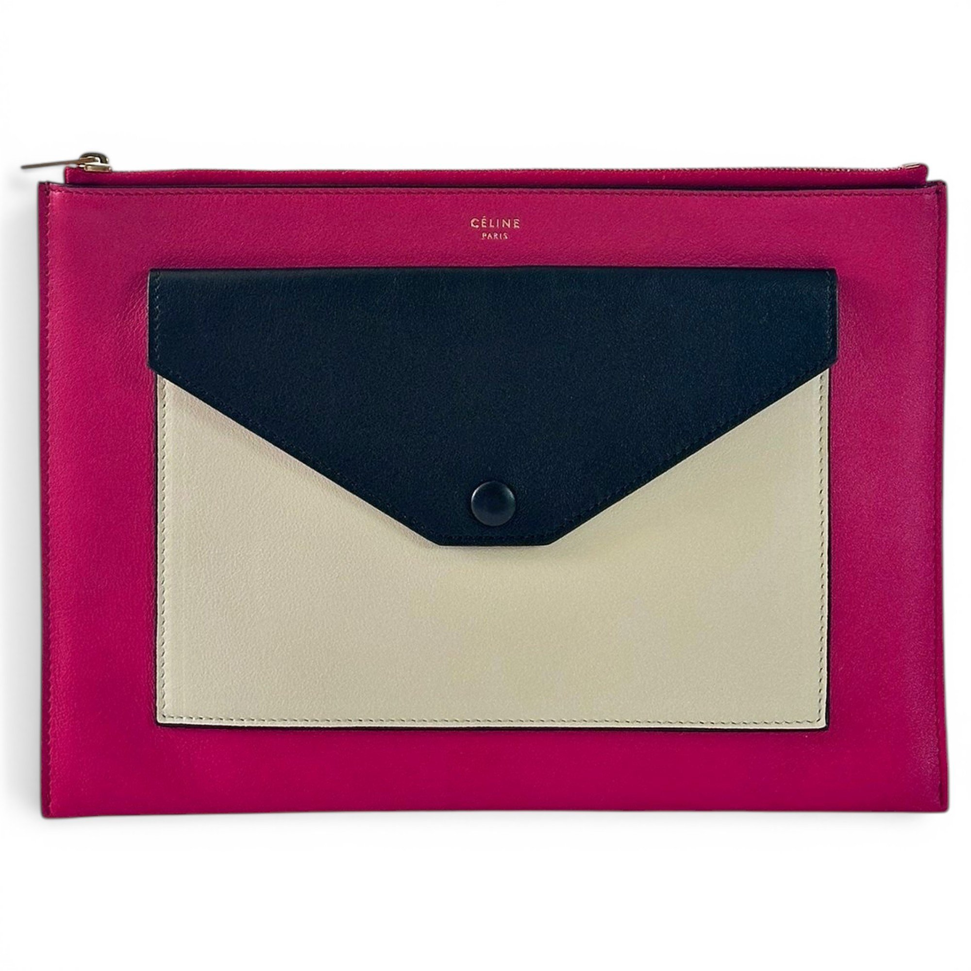 Leather clutch bag