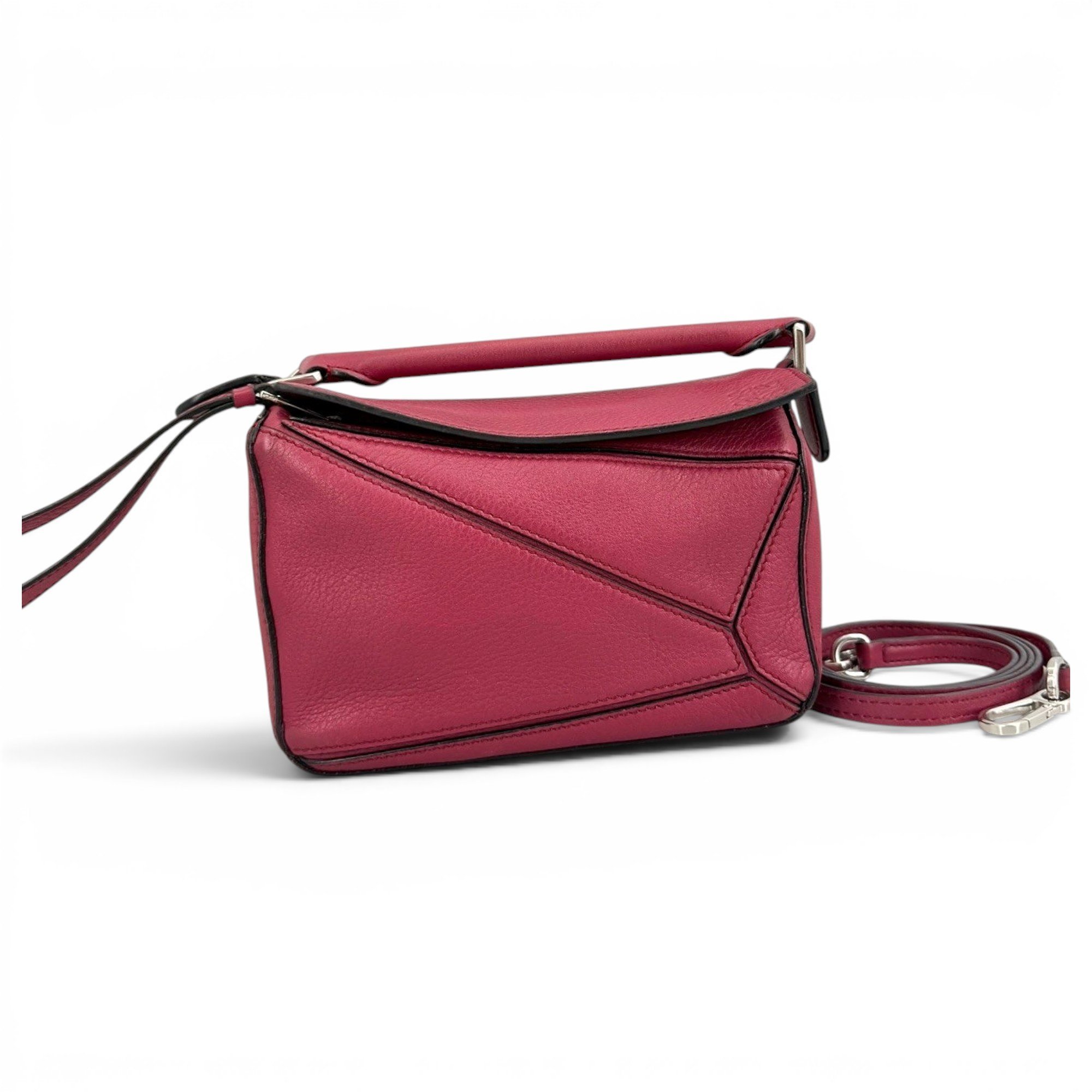 Puzzle leather handbag