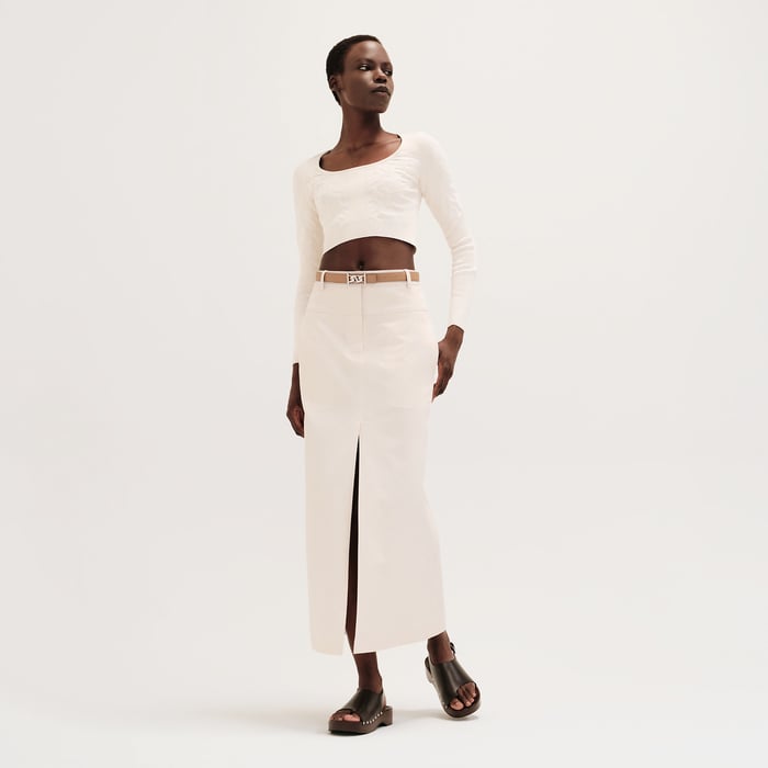 Blanc Naturel Long Skirt