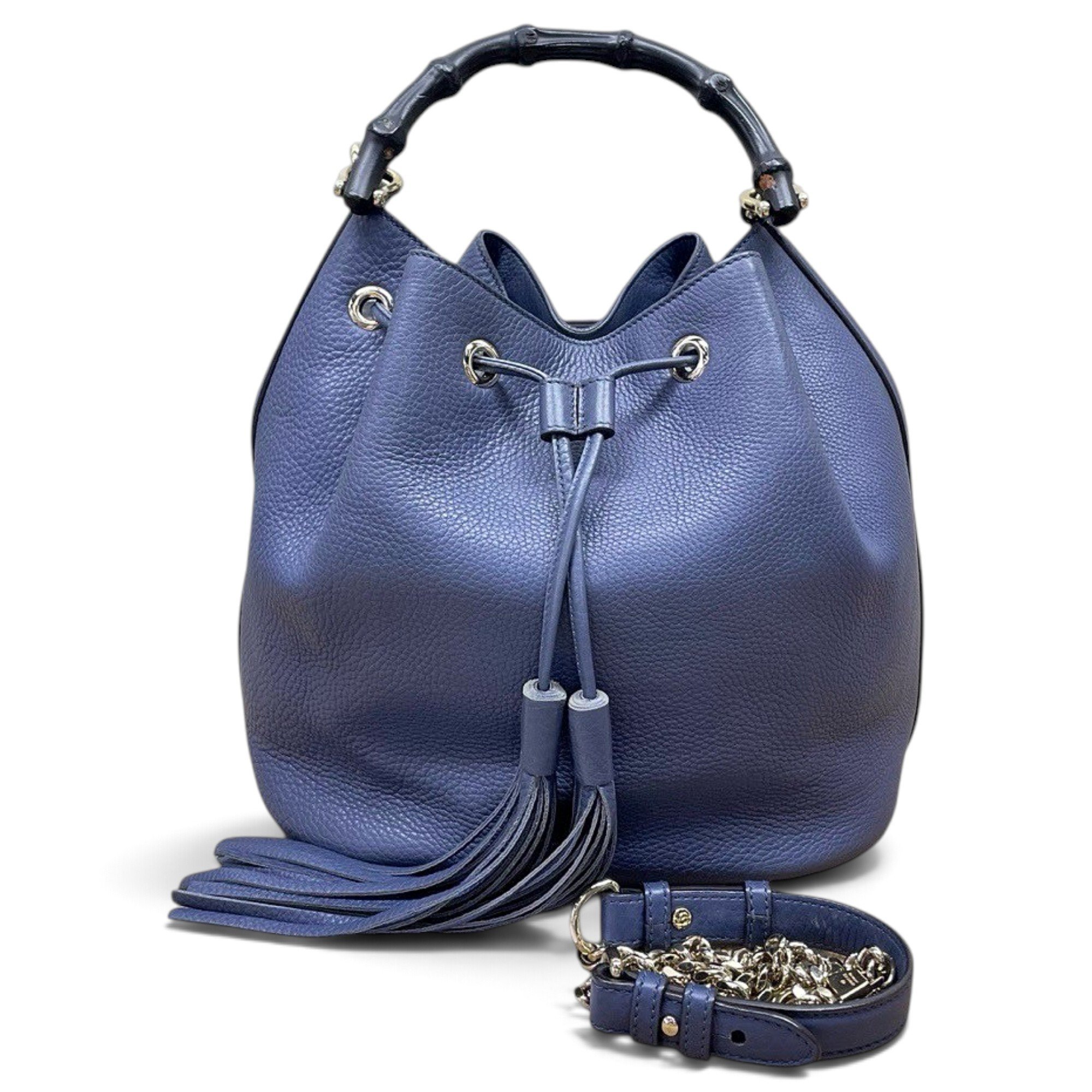 Miss Bamboo Bucket leather handbag