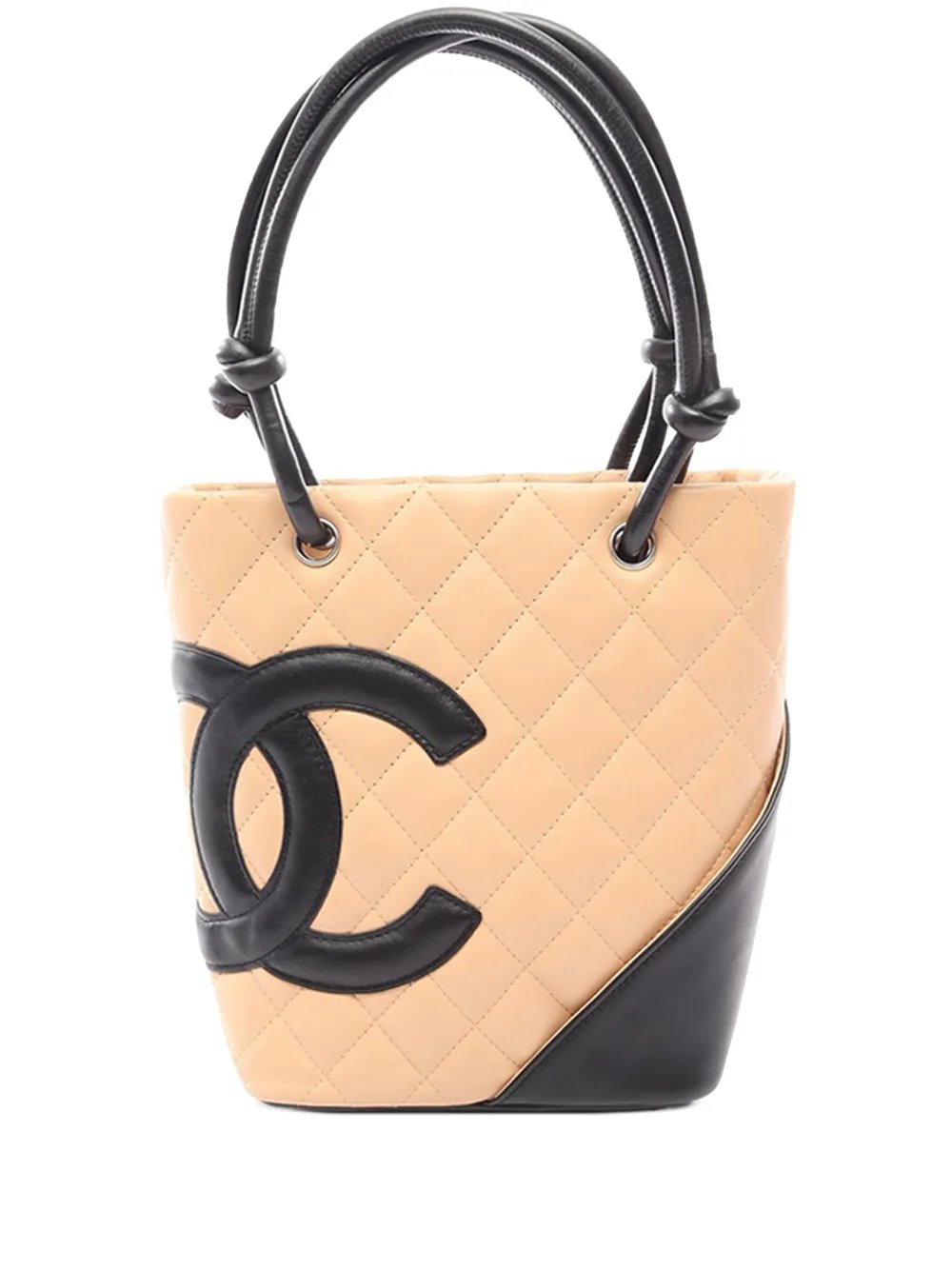 2004-2005 Small Quilted Calfskin Cambon Ligne tote bag