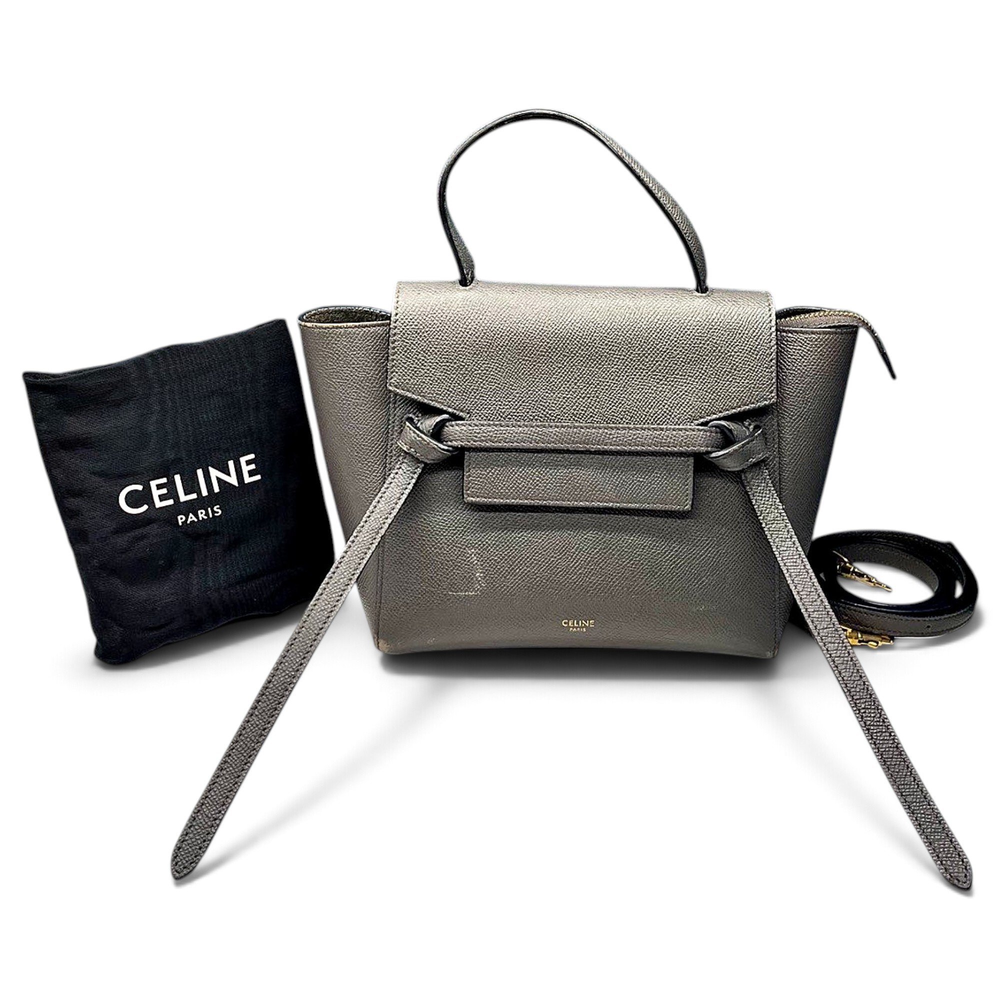 Belt leather handbag