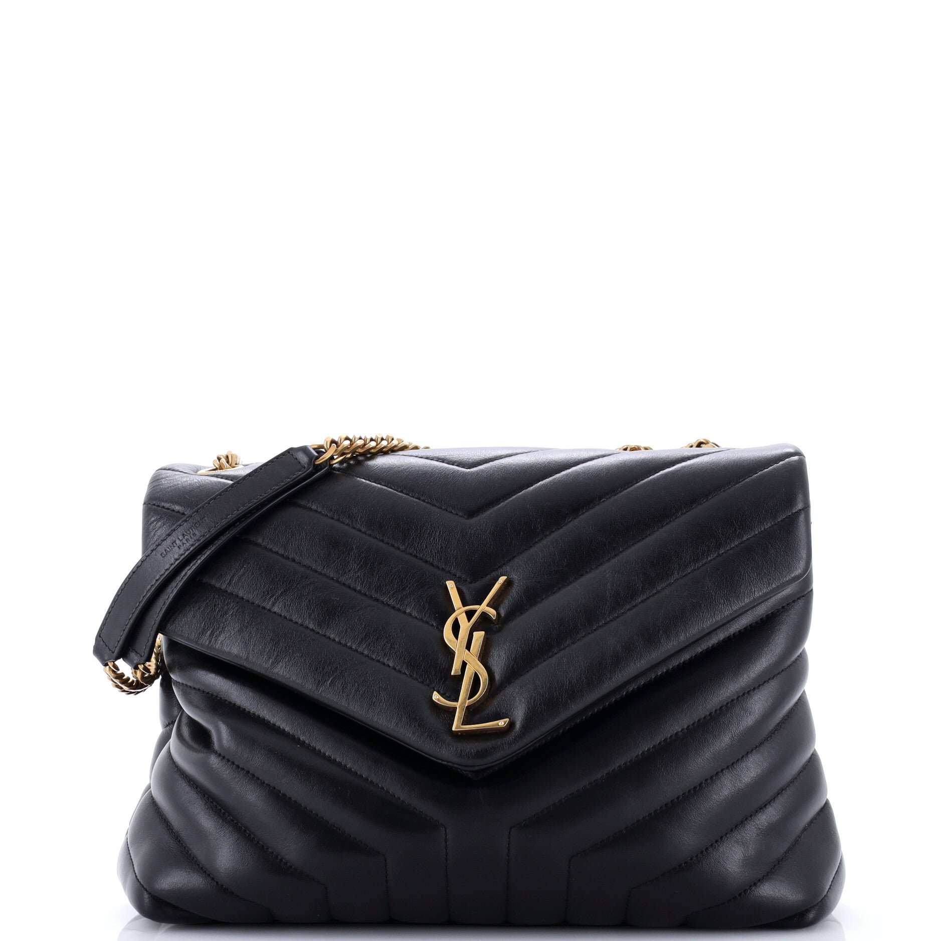 Loulou Shoulder Bag Matelasse Chevron Leather Medium