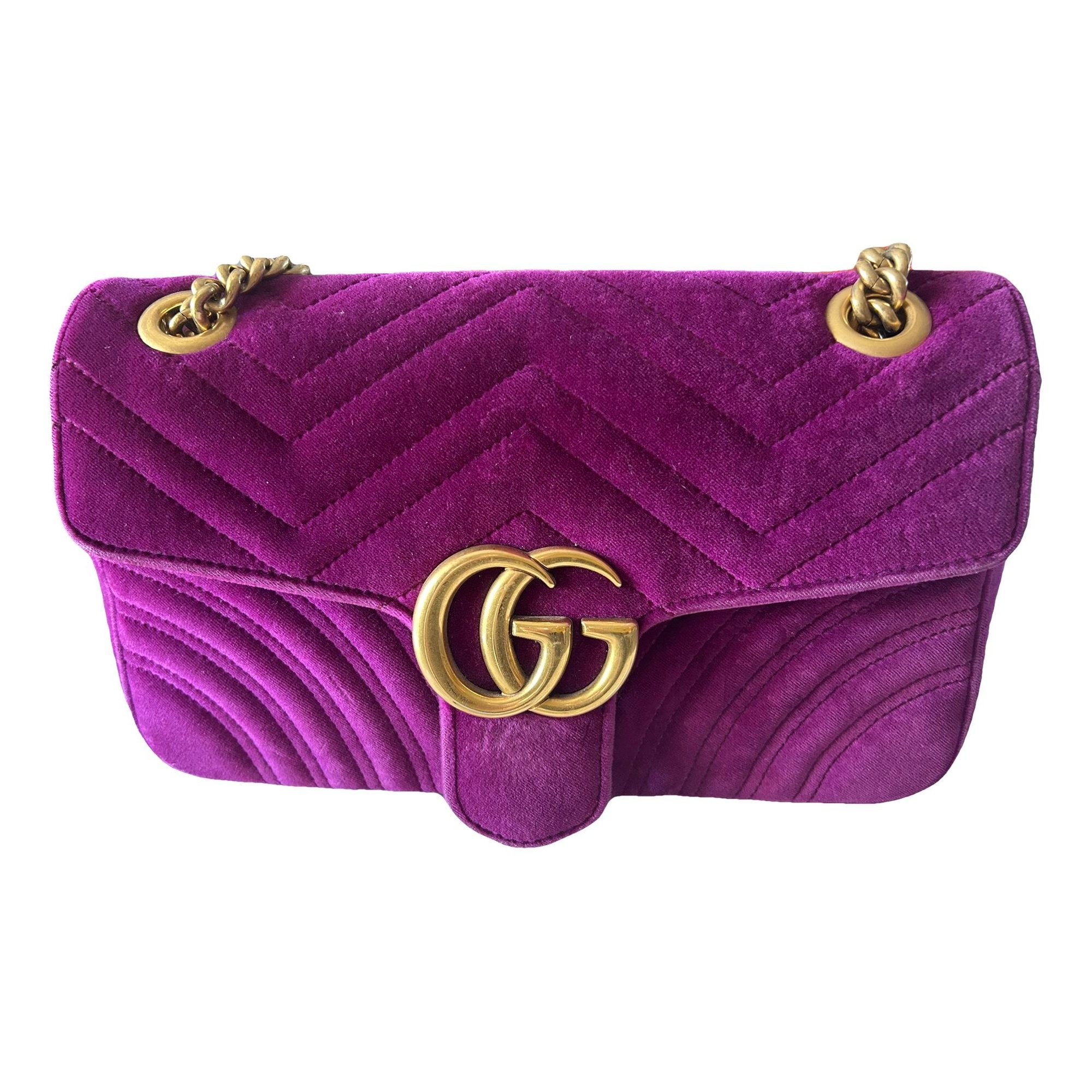 GG Marmont Flap velvet crossbody bag