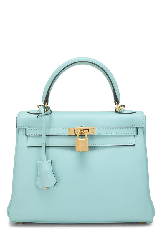 Hermes Blue Atoll Swift Kelly Retourne 25