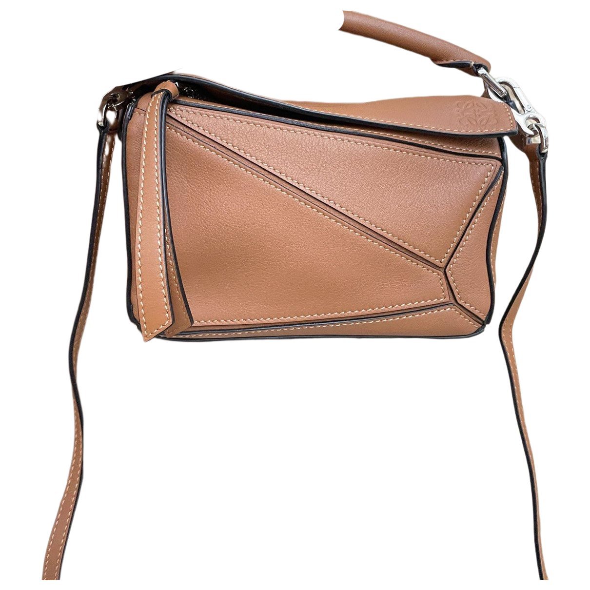 Puzzle leather handbag