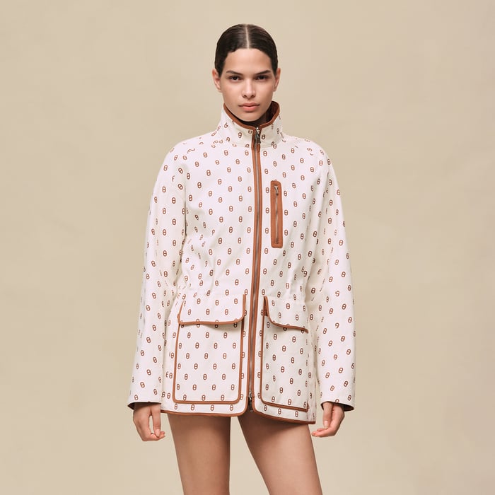 Marron Fauve "Chaine d'Ancre" Reversible Short Coat